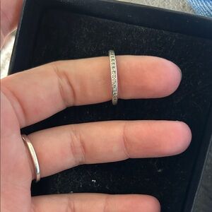 Pandora Silver Pavé Stackable Ring